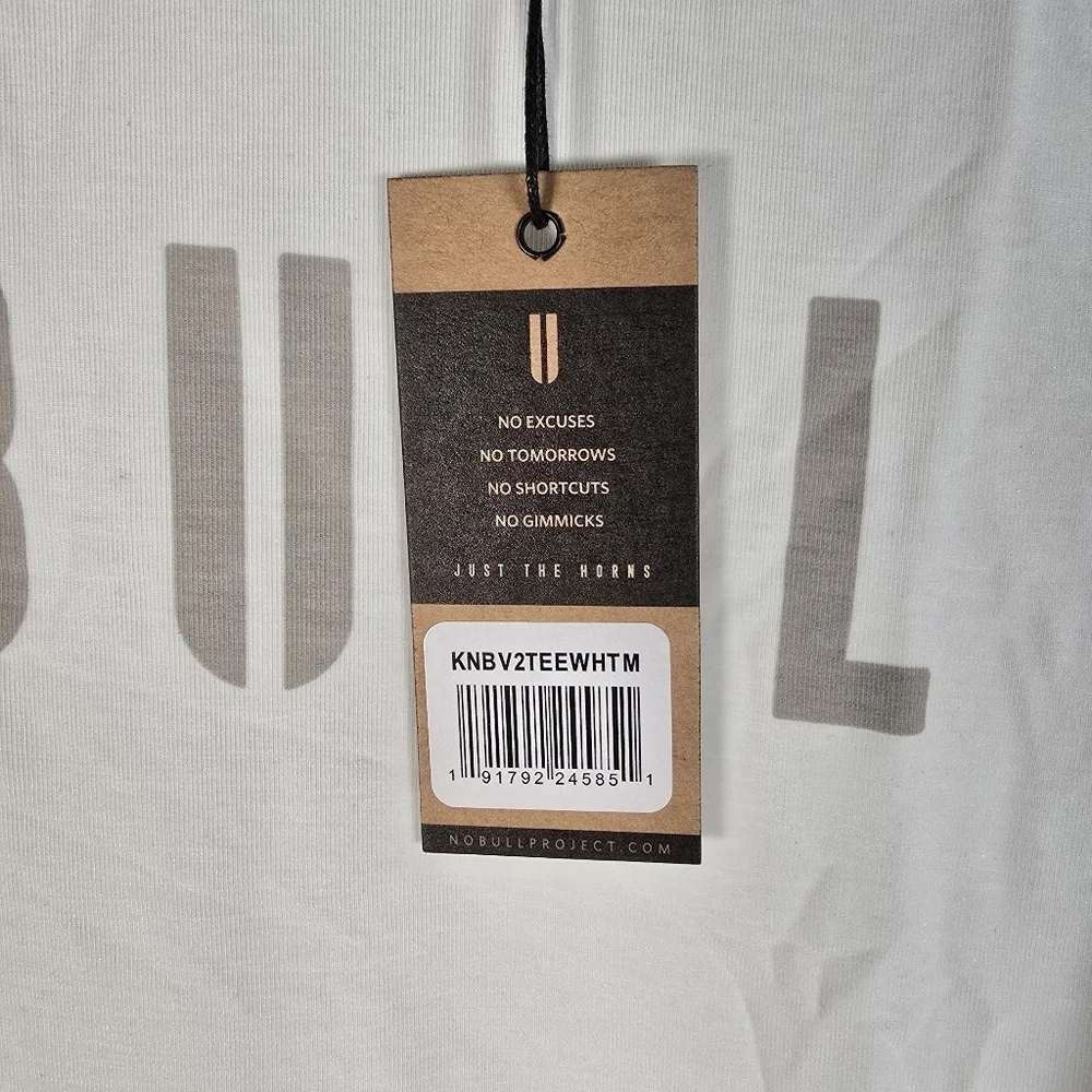 NWT NOBULL Kids Unisex Classic White Tee Size M